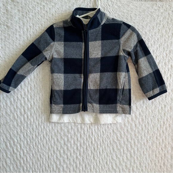 18M Firetruck Plaid Denim Vest Baby Outfit Bundle - Picture 4 of 10